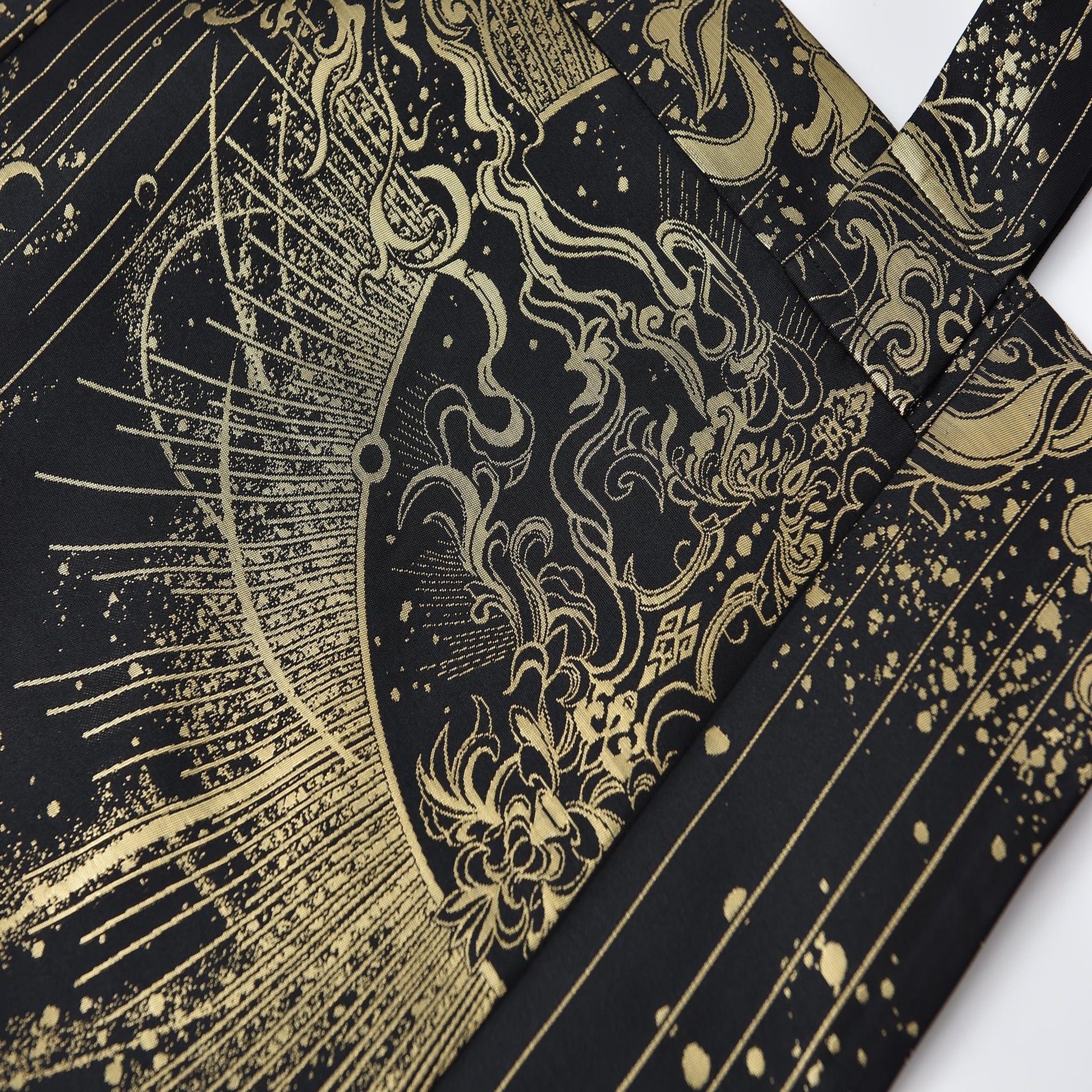 Celestial Gold Dust Print Canvas Tote