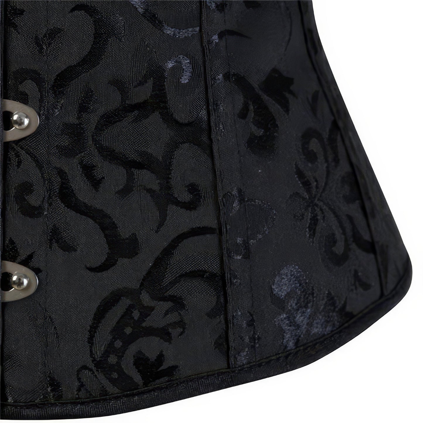 Floral Brocade Classic Black Corset