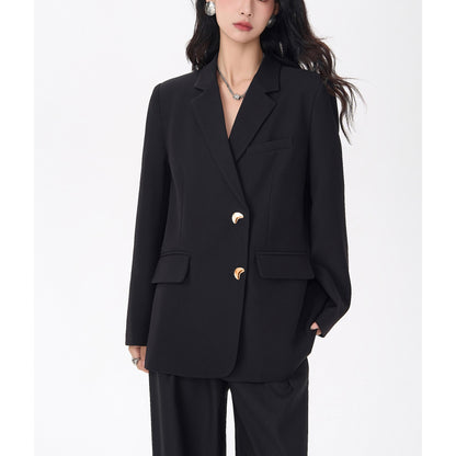 Gold Button Oversized Tailored Blazer