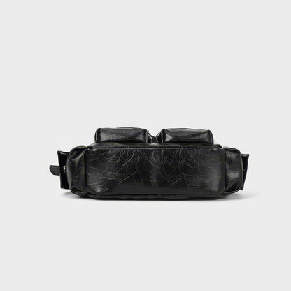 Multi Pocket Textured Shoulder Bag