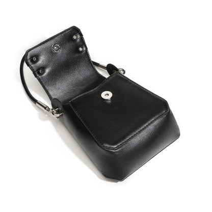 Structured Metal Bar Accent Mini Bag