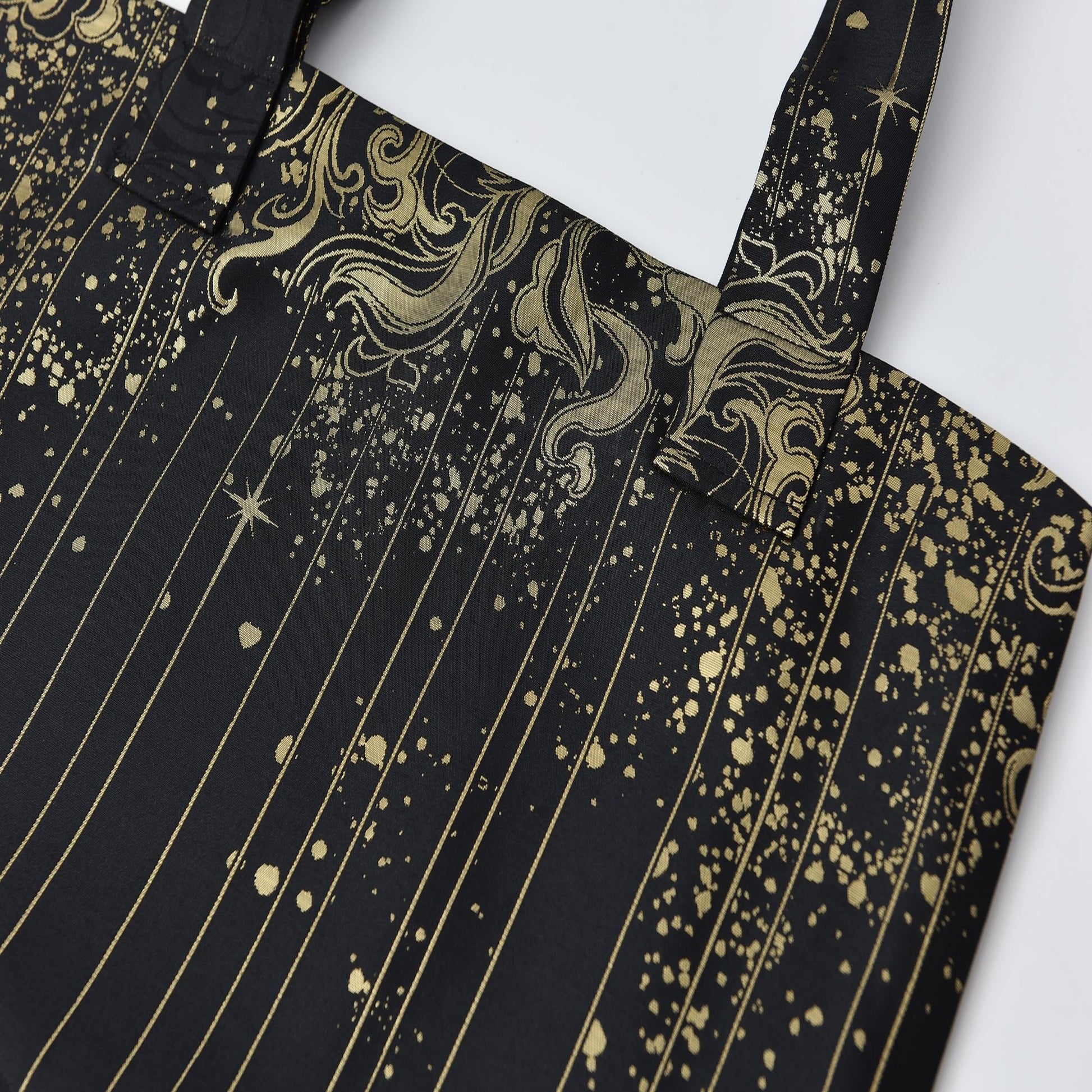 Celestial Gold Dust Print Canvas Tote