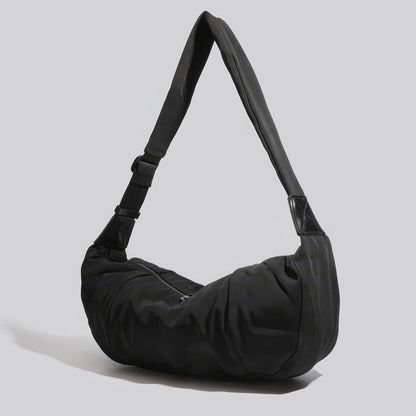 Curved Nylon Sling Shoulder Bag