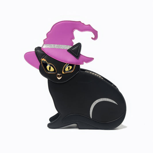 Witch Hat Black Cat Crossbody Bag