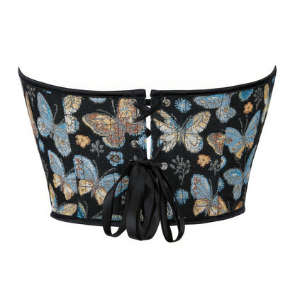 Tapestry Butterfly Sweetheart Corset Top
