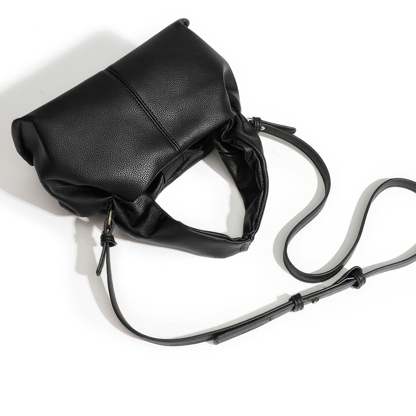 Soft Ruched Faux Leather Mini Bag