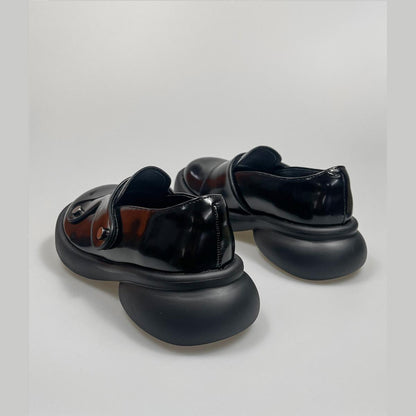 Bubble Sole Patent Leather Loafers