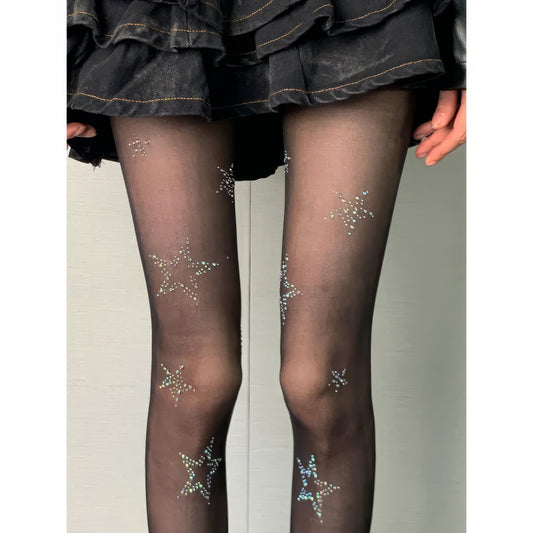 Glitter Star Sheer Tights