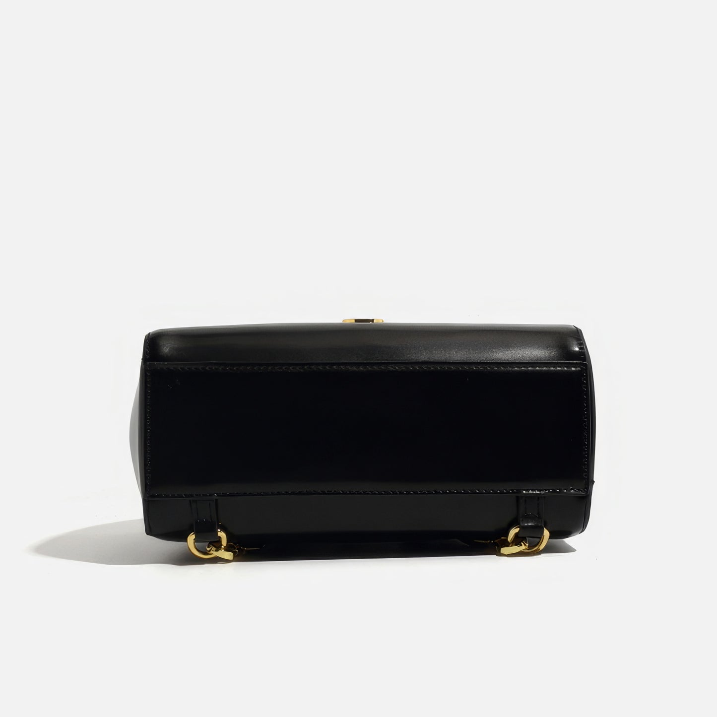 Structured Glossy Top Handle Backpack