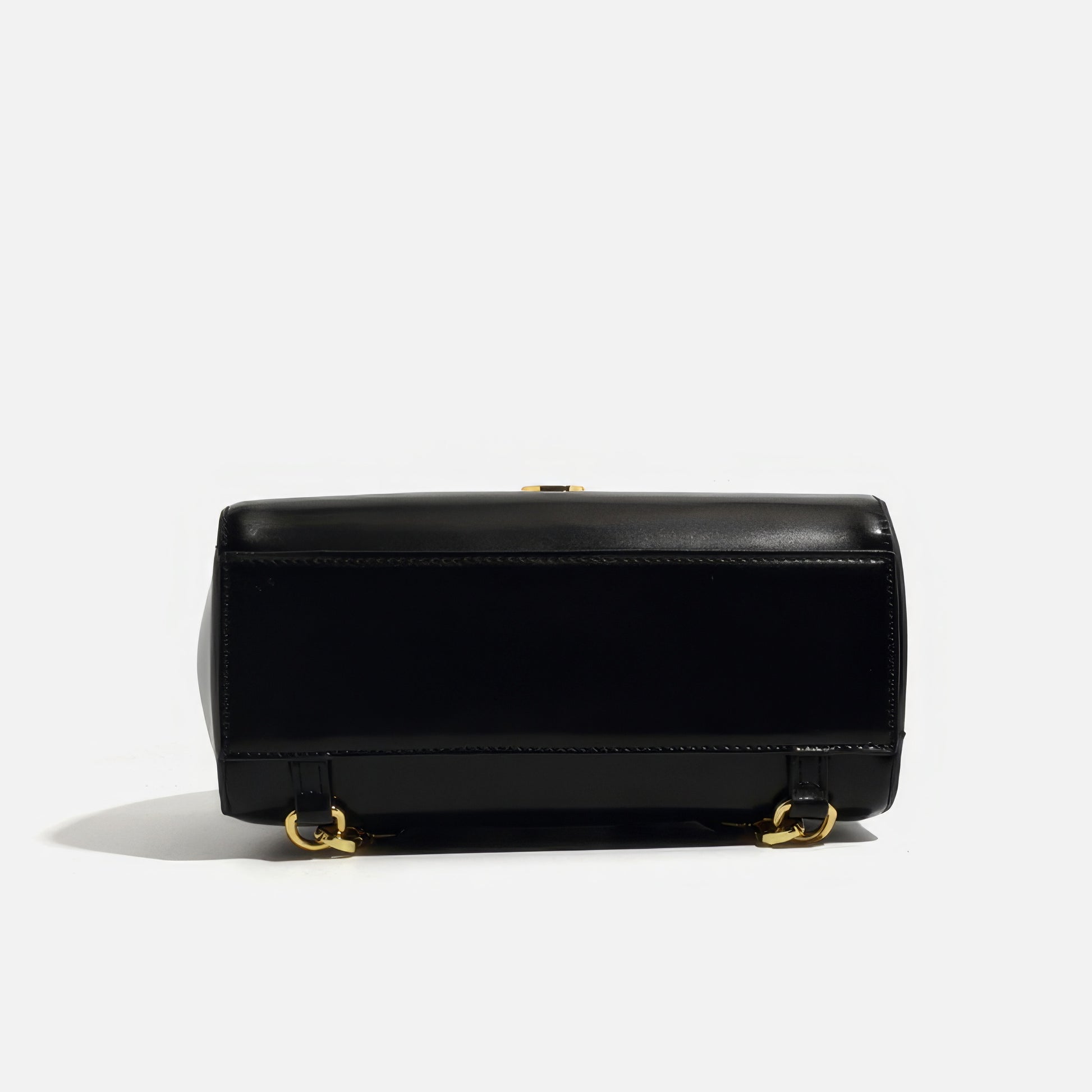 Structured Glossy Top Handle Backpack