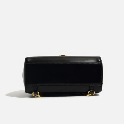 Structured Glossy Top Handle Backpack