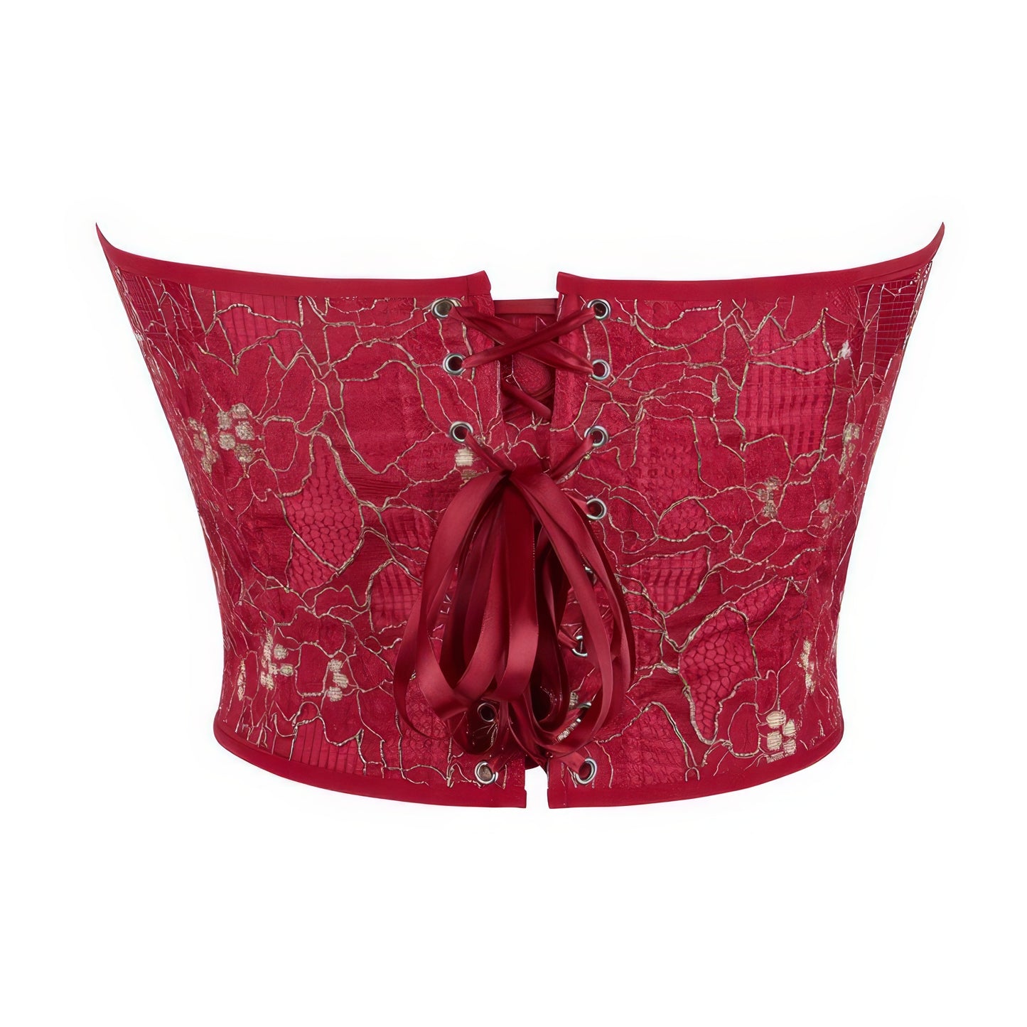 Floral Lace Jacquard Bustier Corset Top