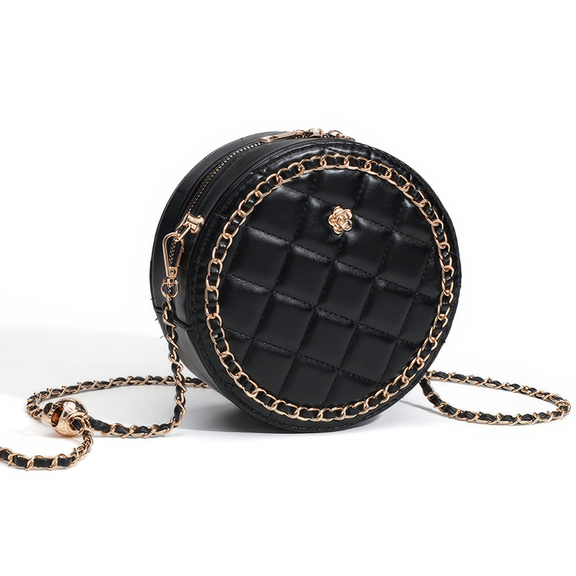 Quilted Circle Chain Mini Bag