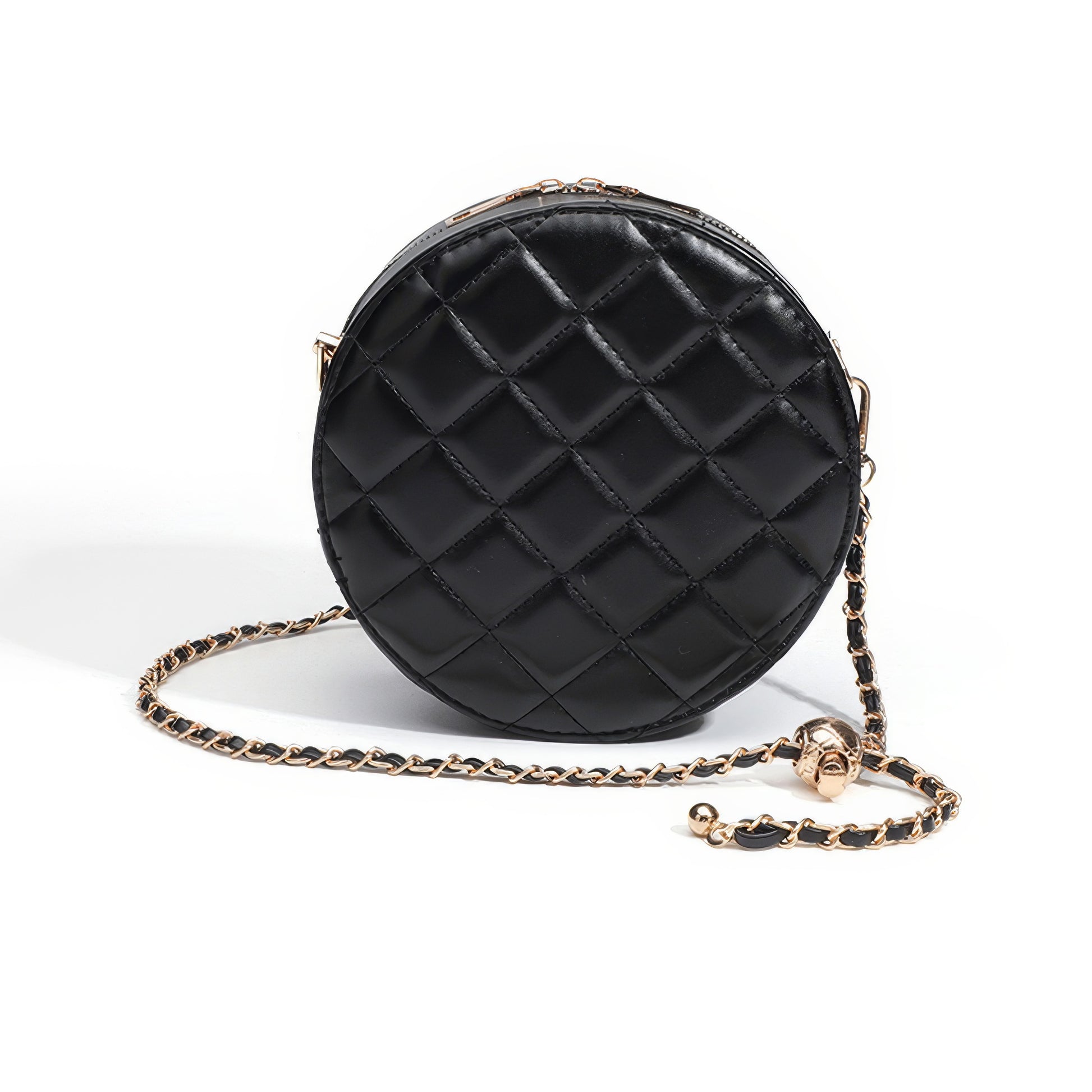 Quilted Circle Chain Mini Bag