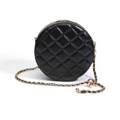 Quilted Circle Chain Mini Bag