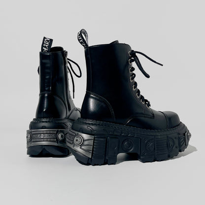 Black Cyberpunk Platform Boots