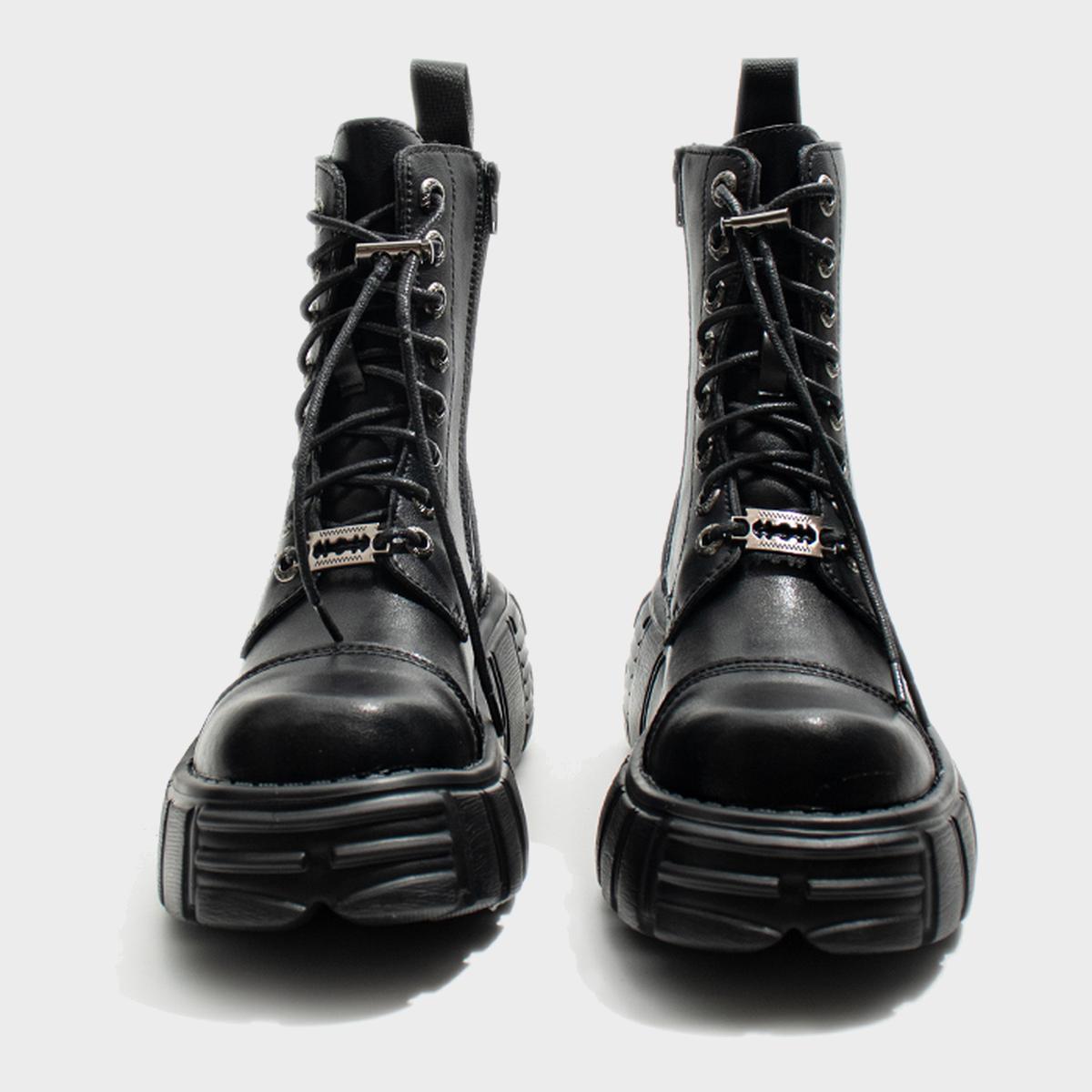 Black Razor Sole Combat Boots