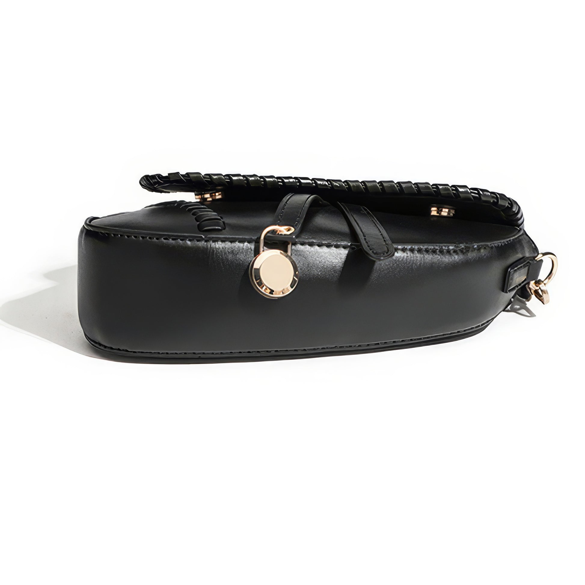 Asymmetrical Saddle Stitch Shoulder Bag