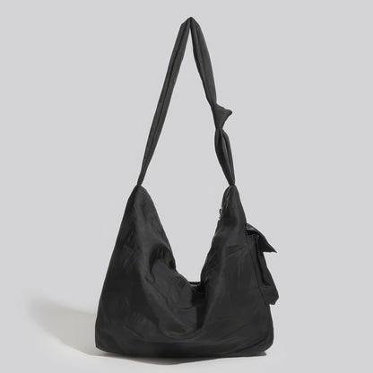Twisted Strap Utility Pocket Shoulder Bag