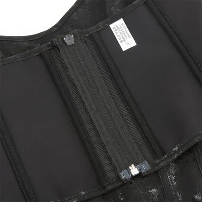 Velvet Zip-Up Structured Corset Top