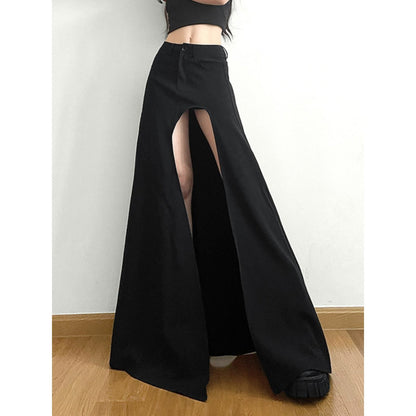 Extreme Slit Wide-Leg Pants