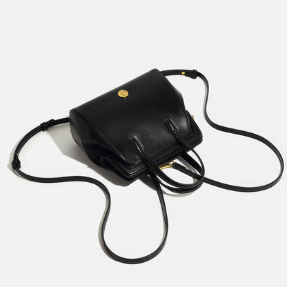 Structured Glossy Top Handle Backpack