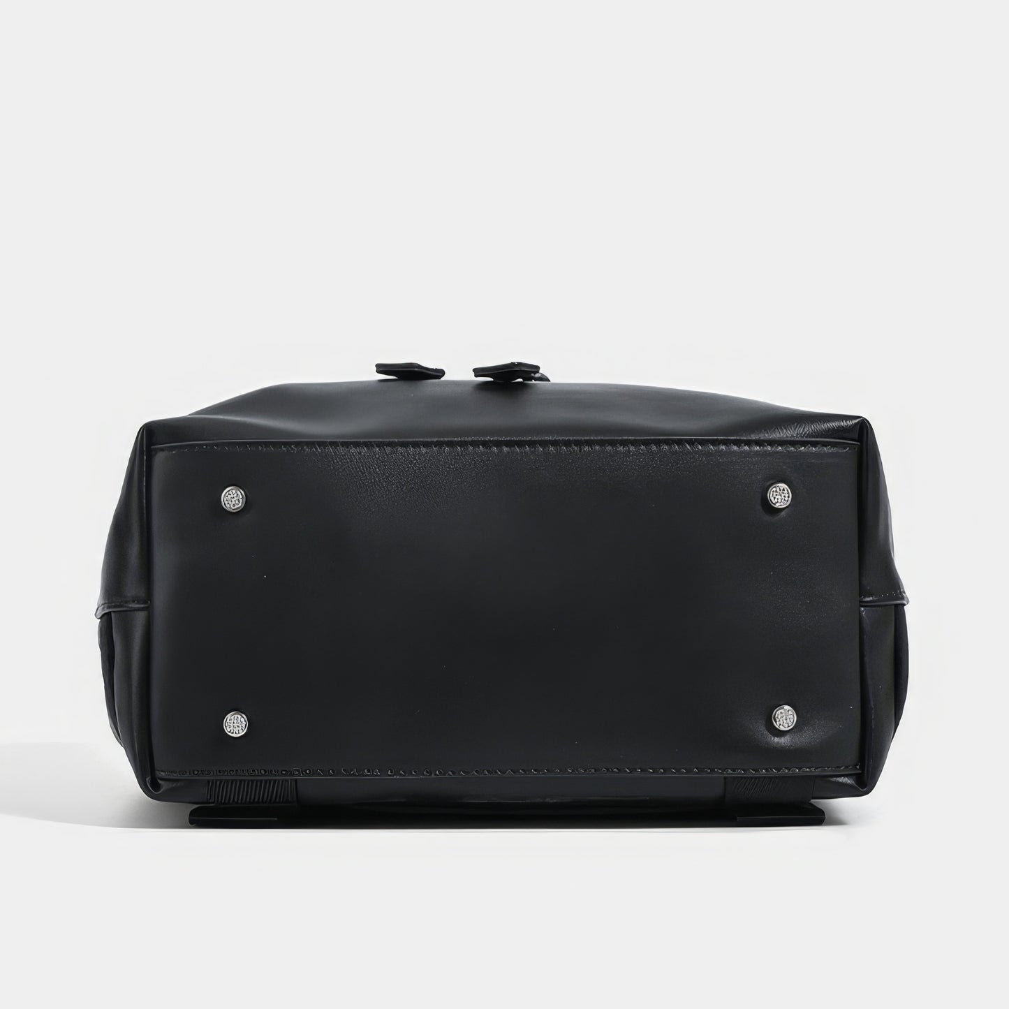 Structured Drawstring Leather Backpack