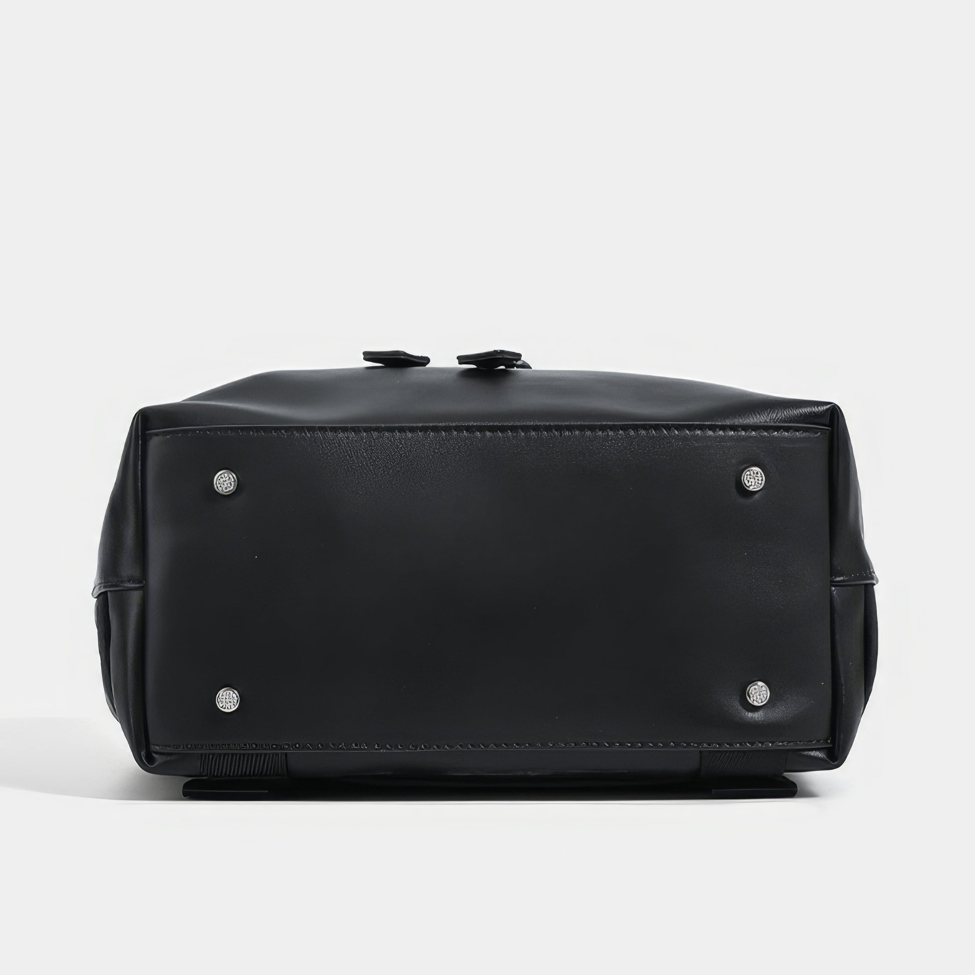 Structured Drawstring Leather Backpack