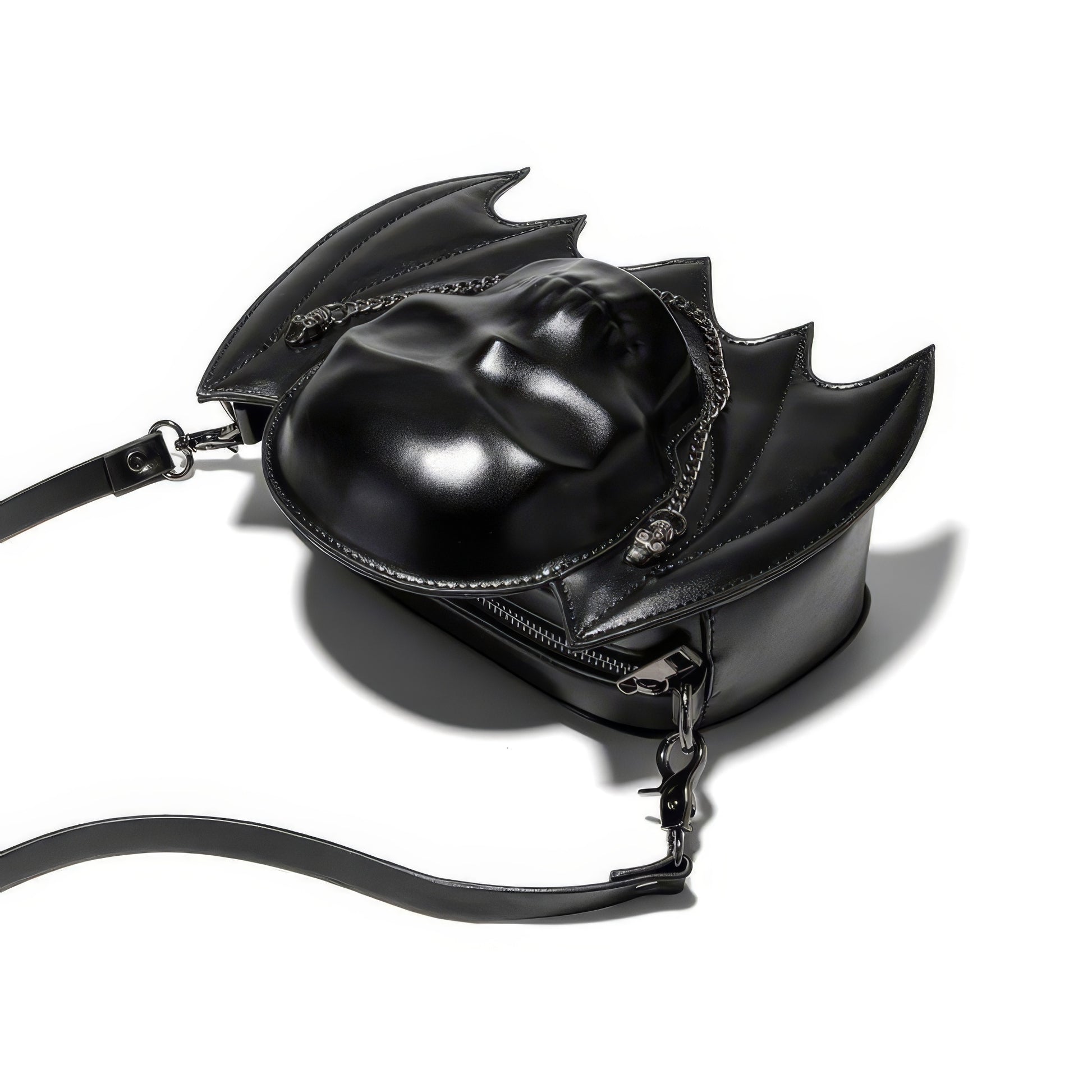 Bat Wing Skull Accent Shoulder Bag