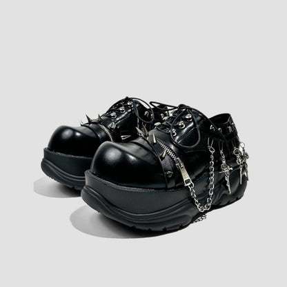 Spiked Chain Platform Sneakers