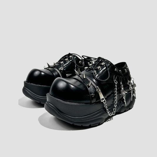 Spiked Chain Platform Sneakers