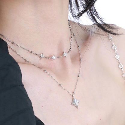 Starlit Crystal Layered Necklace