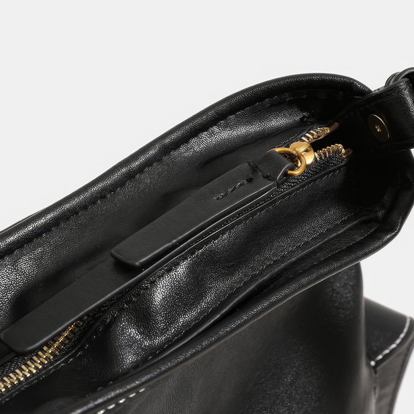 Soft Pocket Detail Faux Leather Shoulder Bag