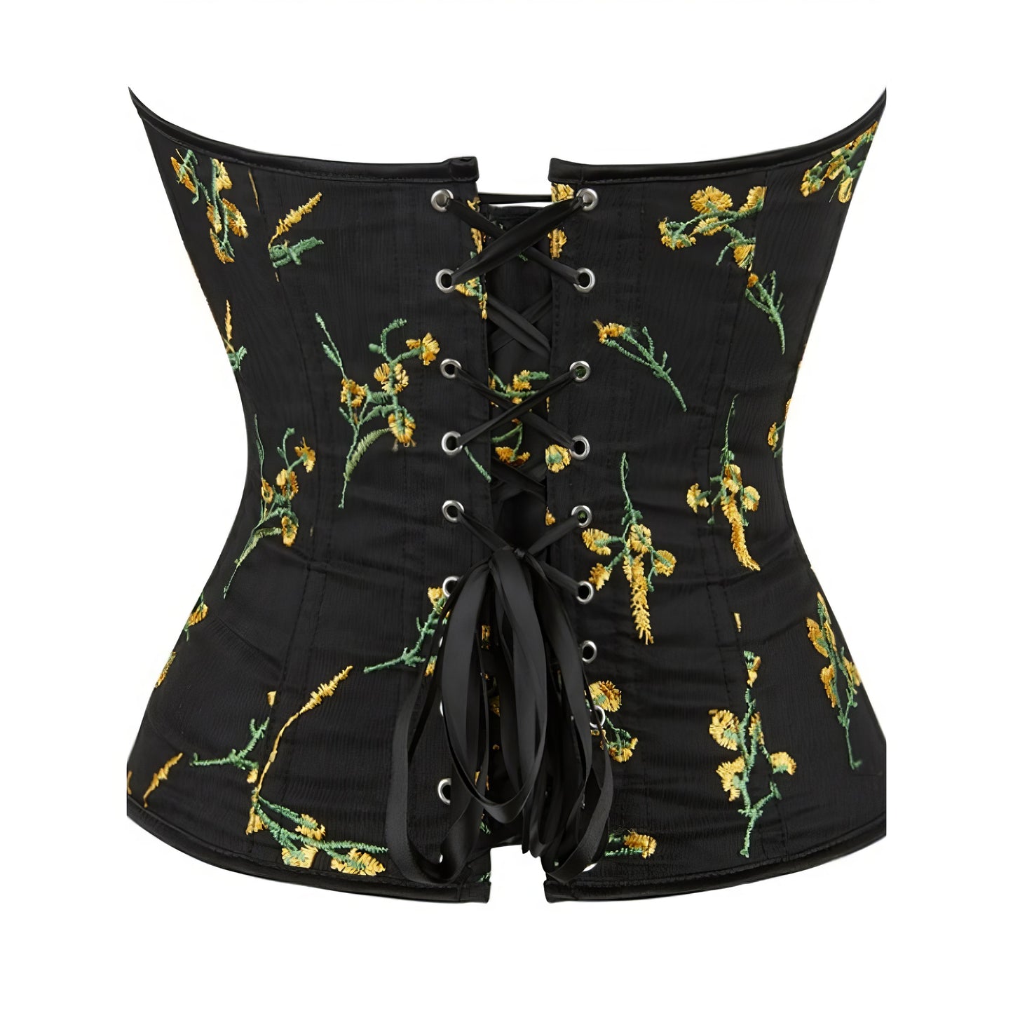 Floral Embroidered Bustier Corset Top
