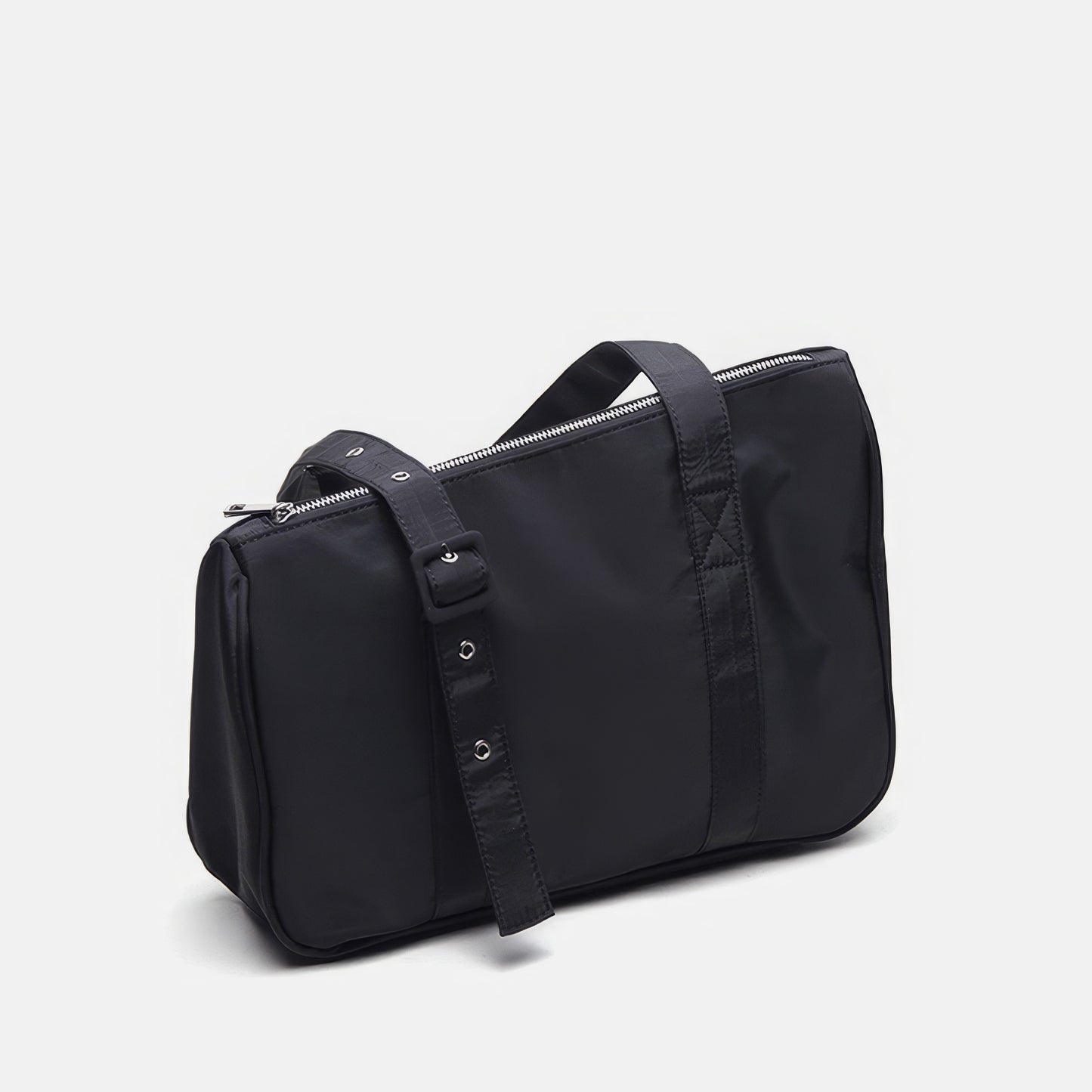 Minimal Buckle Strap Nylon Tote
