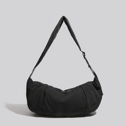 Curved Nylon Sling Shoulder Bag