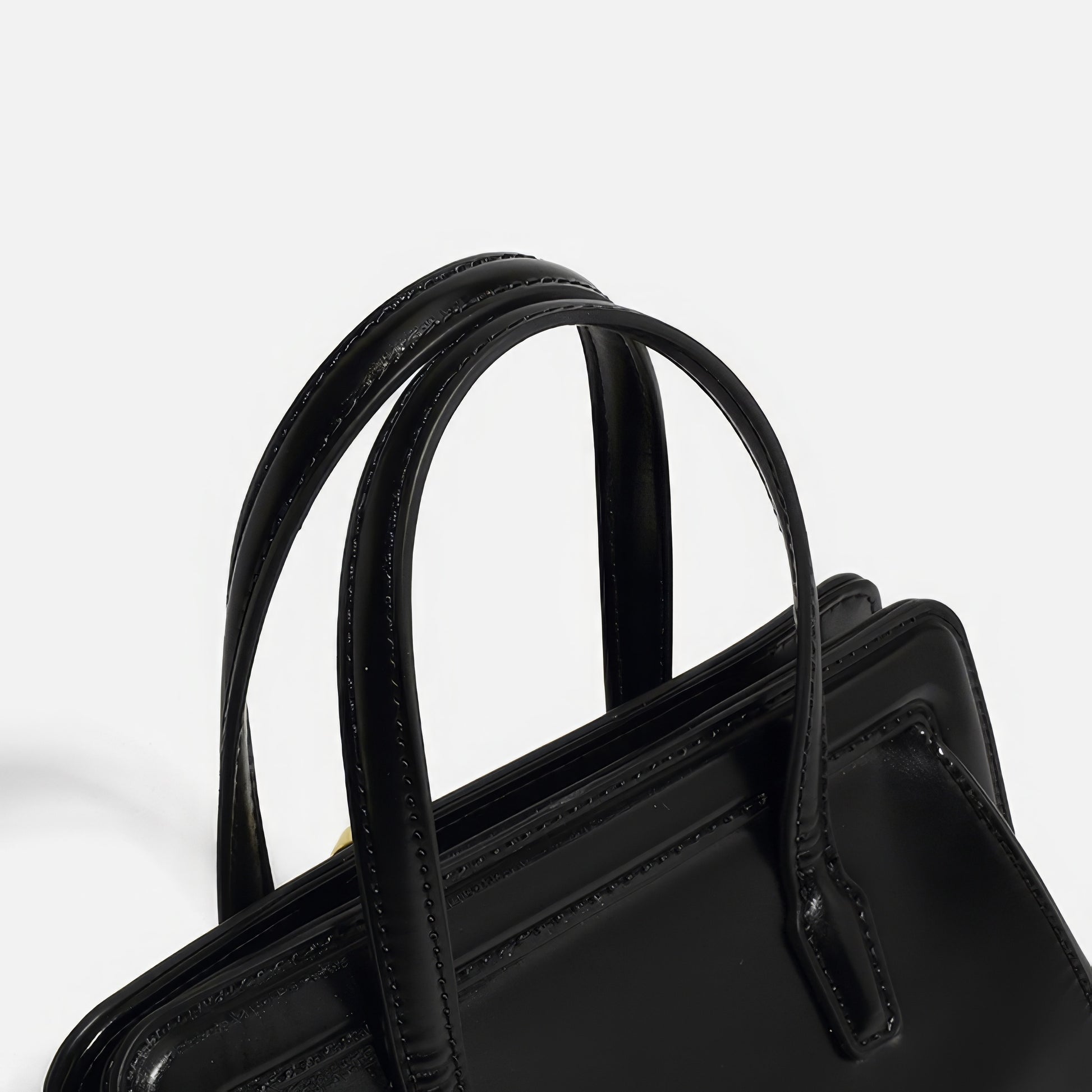 Structured Glossy Top Handle Backpack