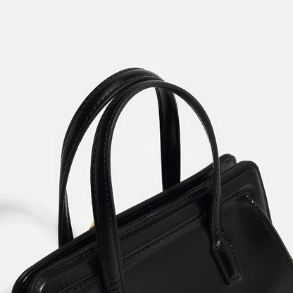 Structured Glossy Top Handle Backpack