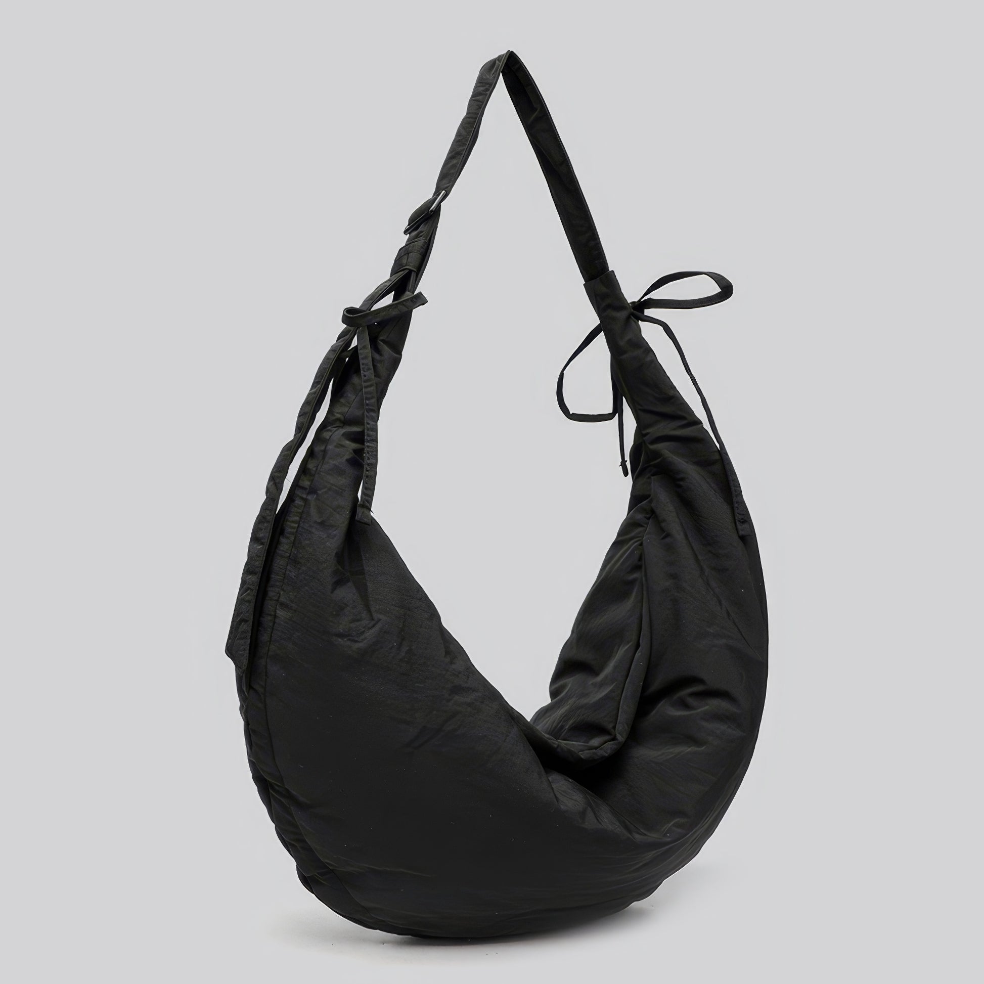 Drawstring Strap Soft Crescent Shoulder Bag