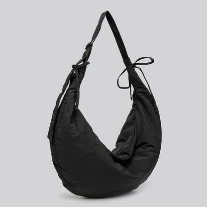 Drawstring Strap Soft Crescent Shoulder Bag