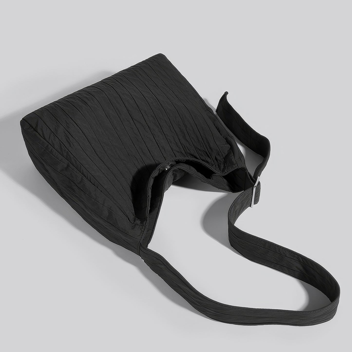 Pleated Nylon Shoulder Bag Set