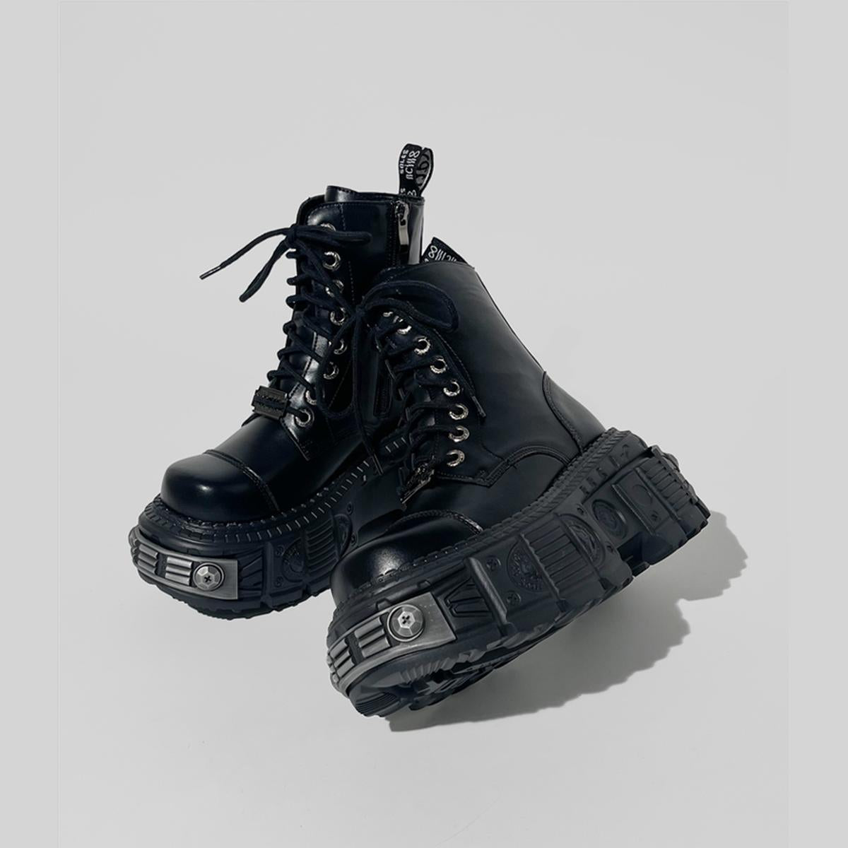 Black Cyberpunk Platform Boots