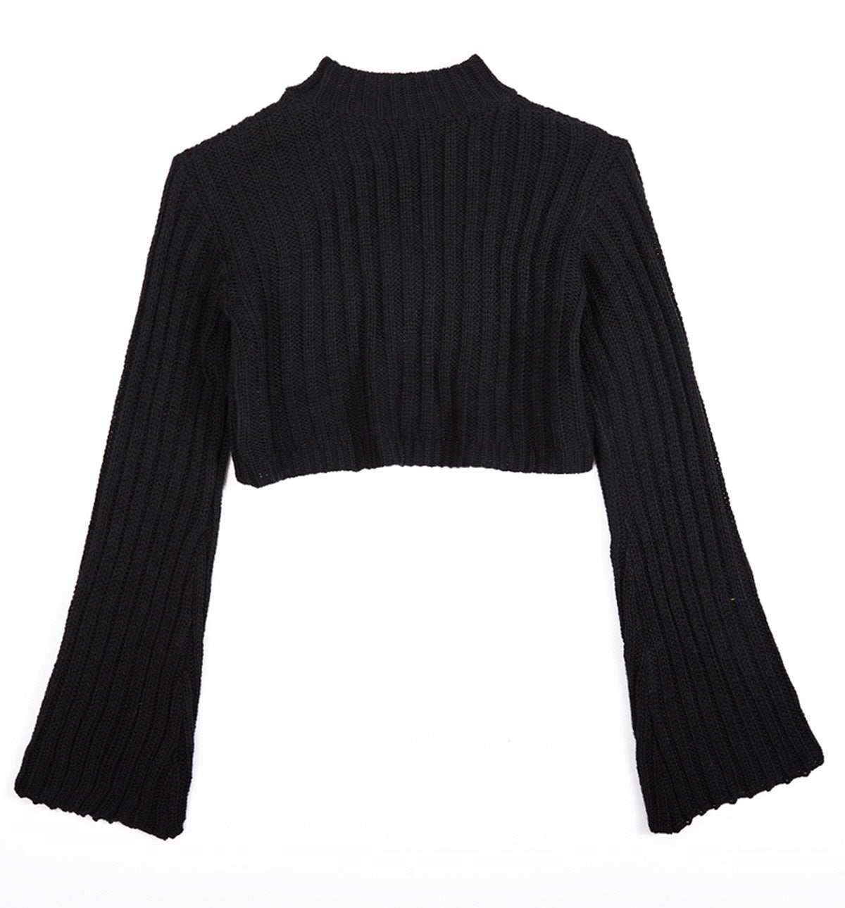 Ribbed Cutout Cropped Sweater