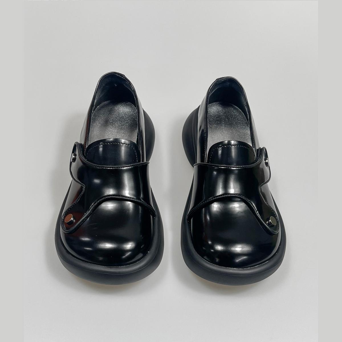 Bubble Sole Patent Leather Loafers