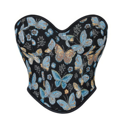 Tapestry Butterfly Sweetheart Corset Top