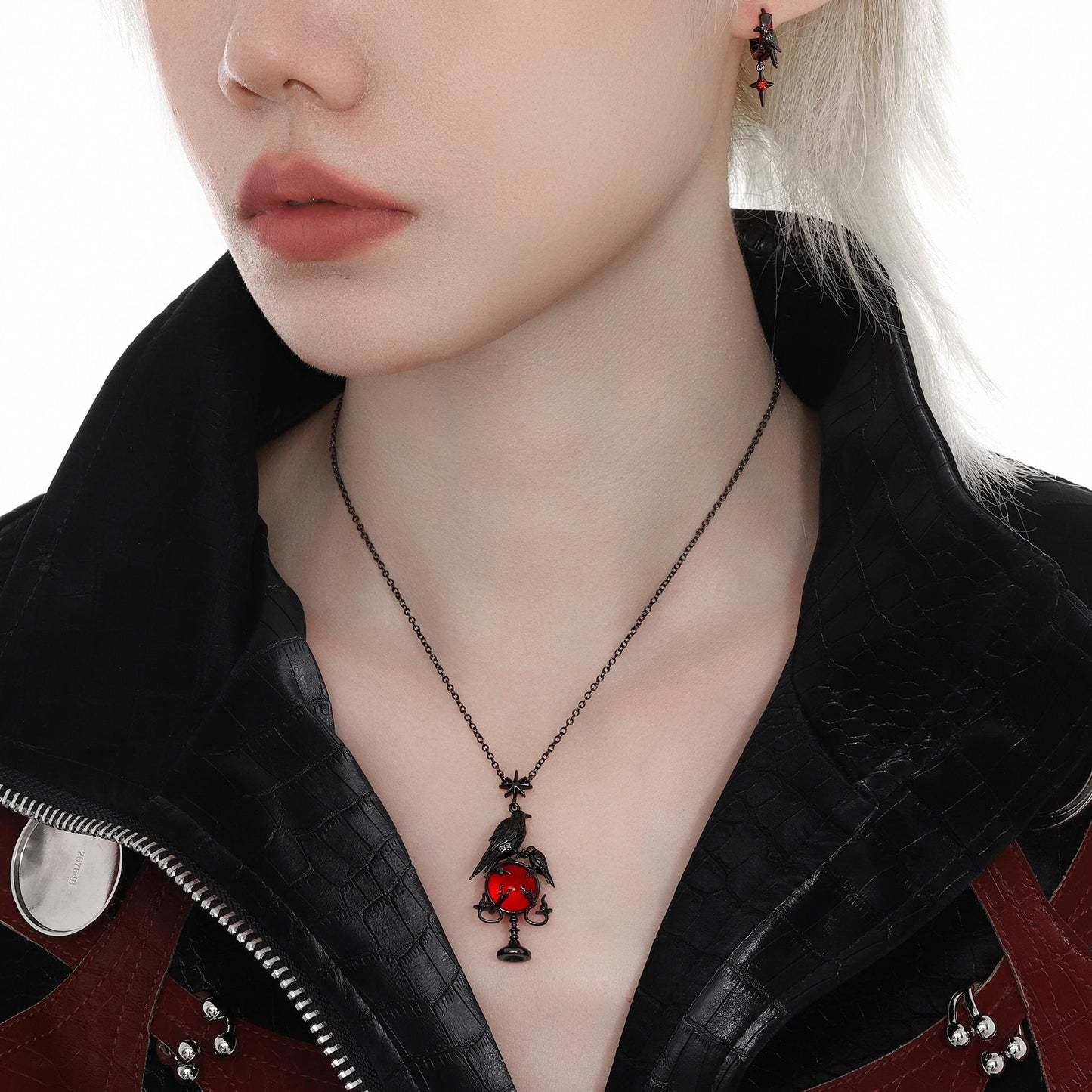 Raven Orb Pendant Necklace