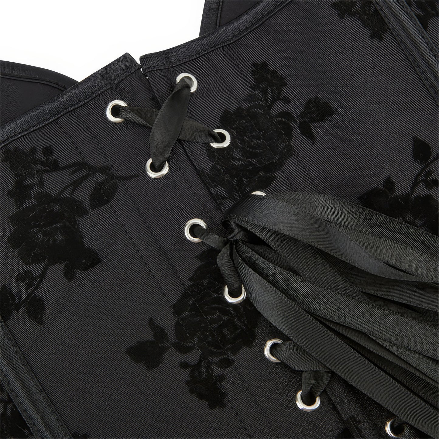 Velvet Floral Embossed Corset Top