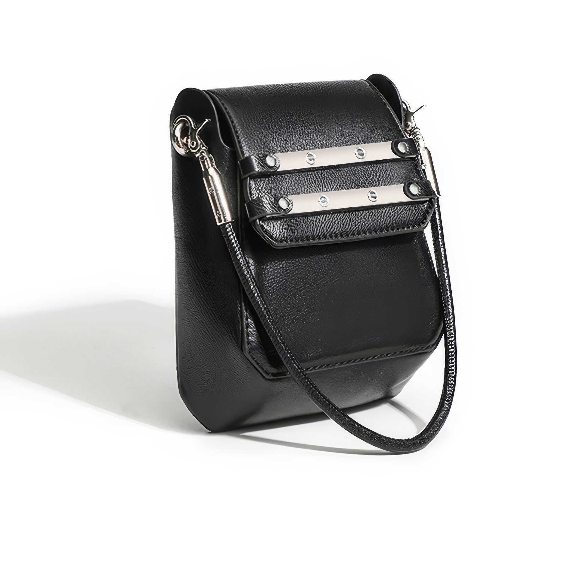Structured Metal Bar Accent Mini Bag