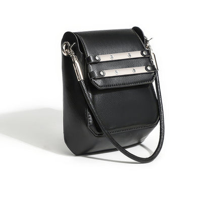 Structured Metal Bar Accent Mini Bag