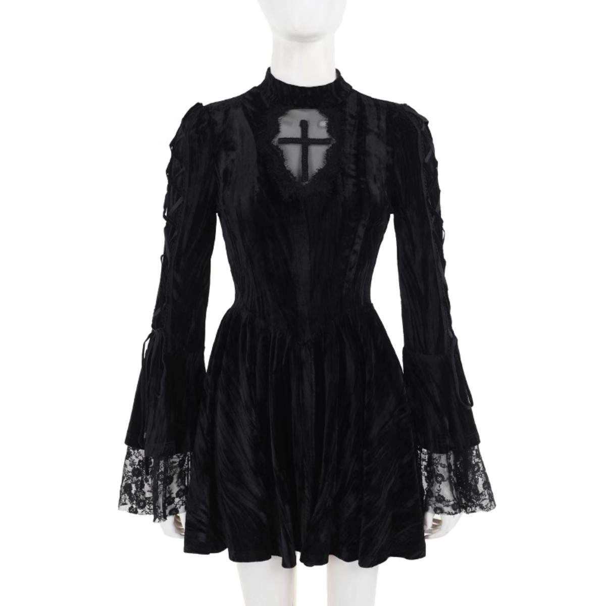 Velvet Bell Sleeve Dress